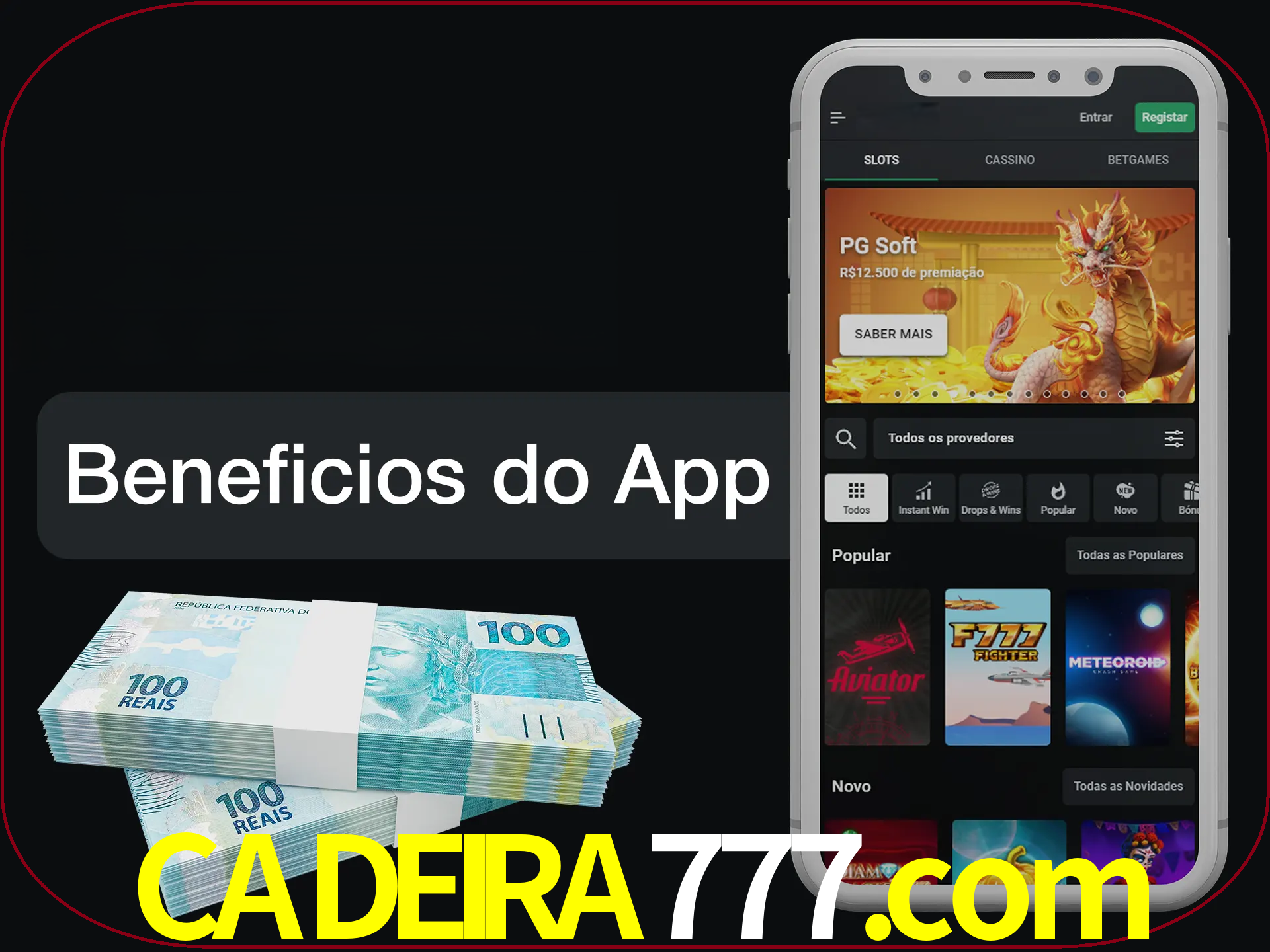 Obtenha todos os benefícios usando o aplicativo.