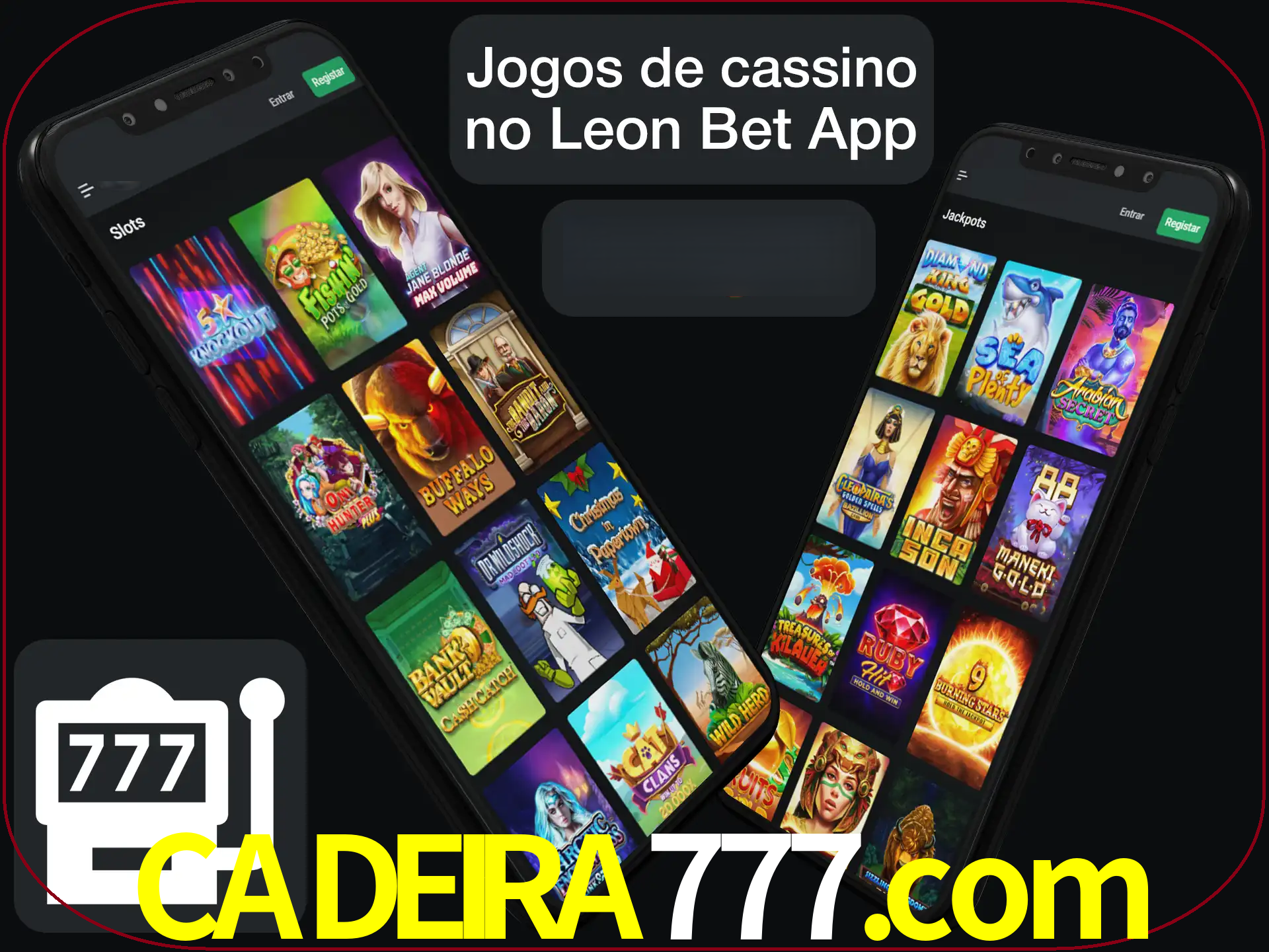 Escolha quais jogos de cassino jogar no app.