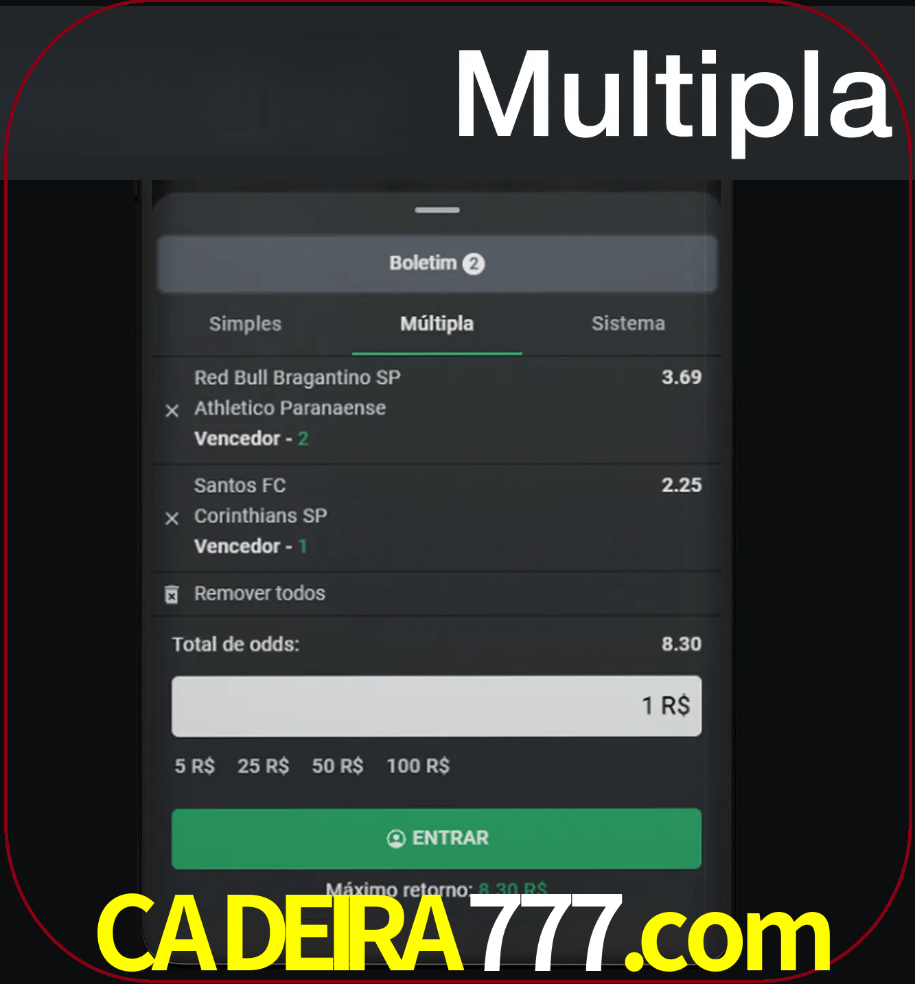 Faça apostas mais valiosas com mais de duas apostas.