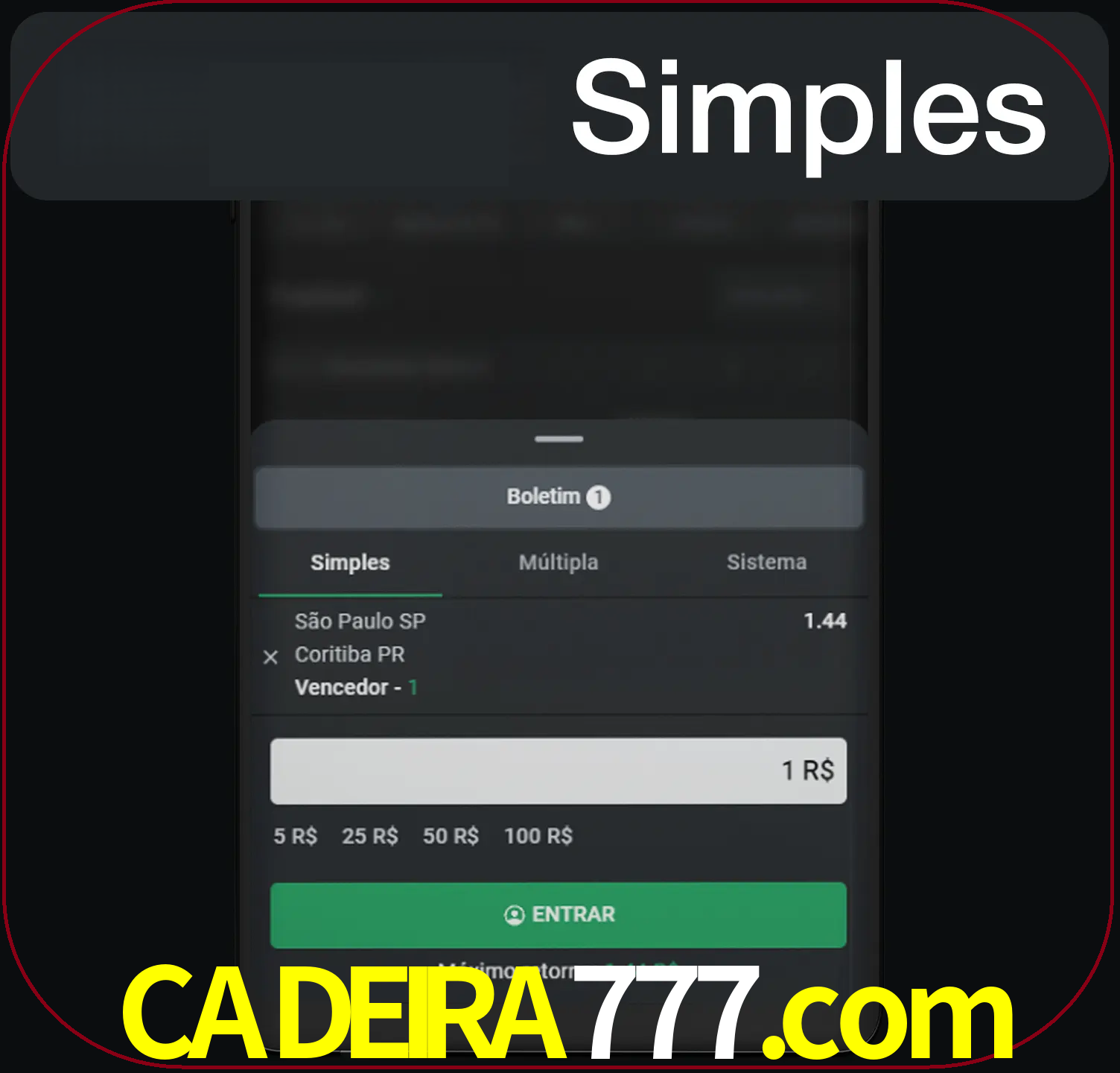 Ganhe seu dinheiro certo com uma única aposta.
