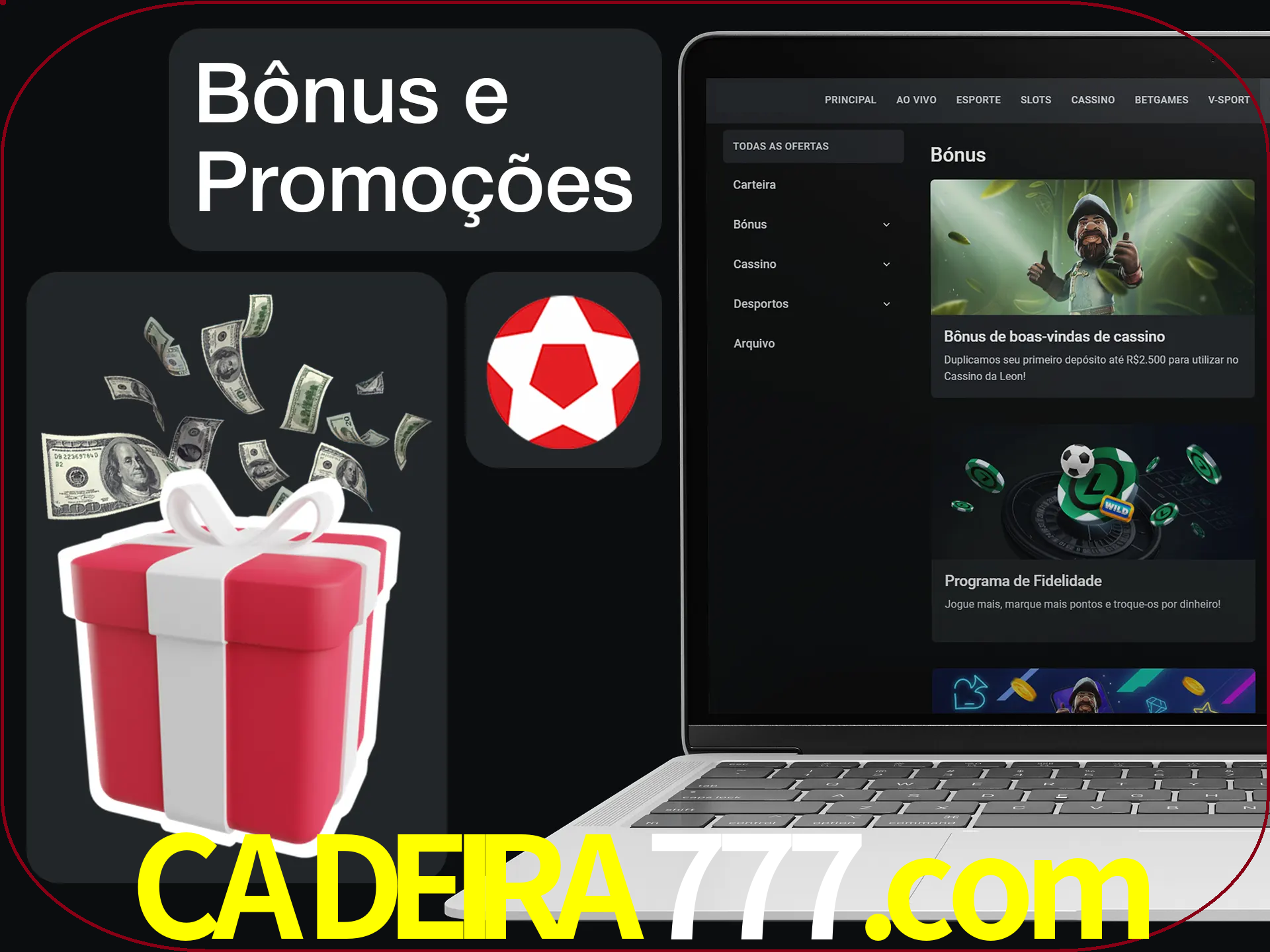 Verifique se há novos bônus e promoções.