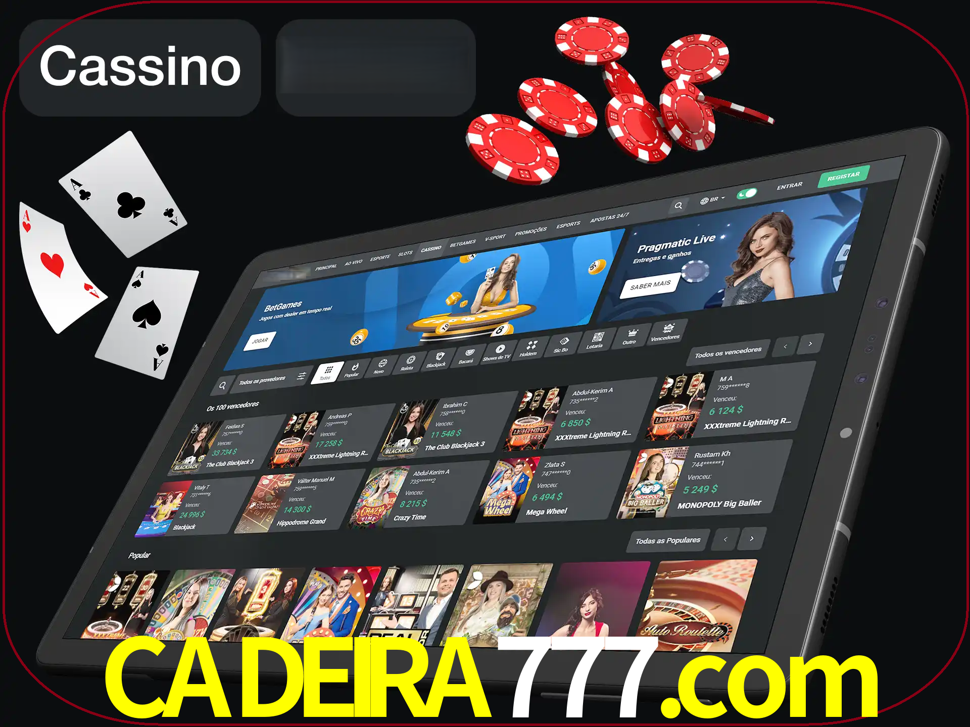 Jogue vários jogos de cassino em nosso cassino.