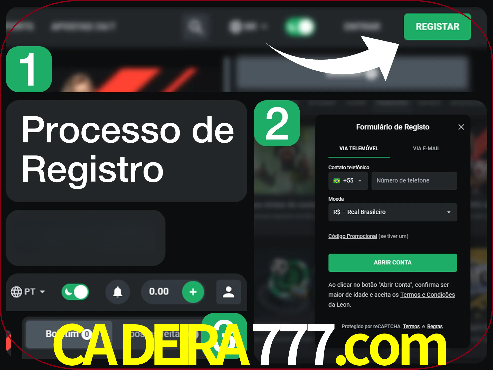 O processo de registro na LeonBet é simples.
