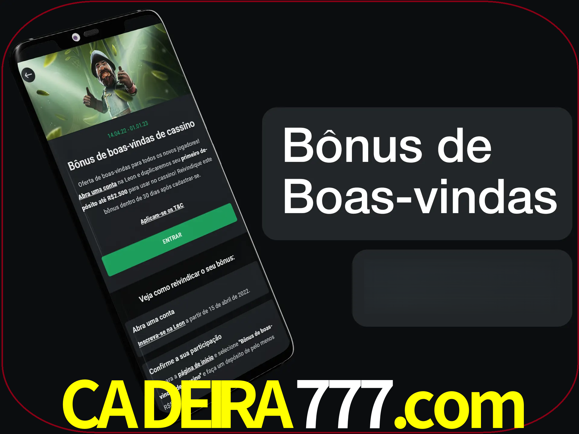 Não se esqueça de usar o bônus de boas-vindas.