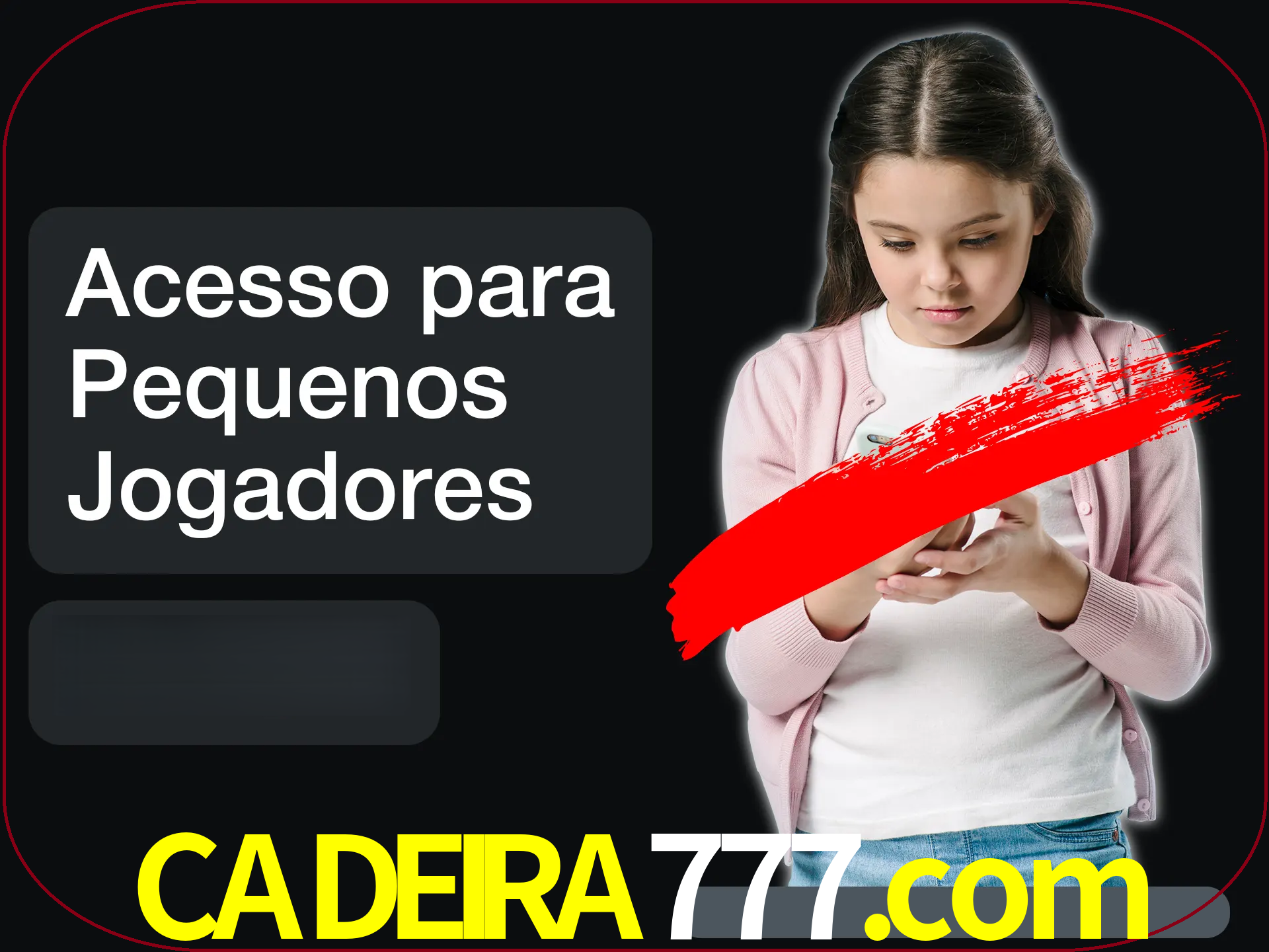 As crianças não podem jogar jogos de cassino.